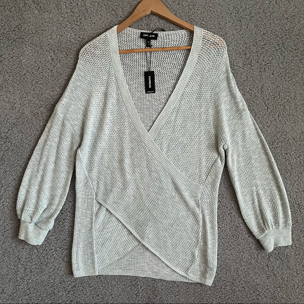 Express Women Wrap Front Sweater